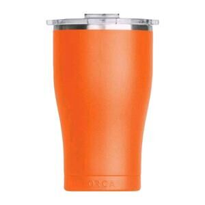 ORCA Chaser 22oz Blaze Orange Stainless Steel Insulated Tumbler Cup w/ Lid